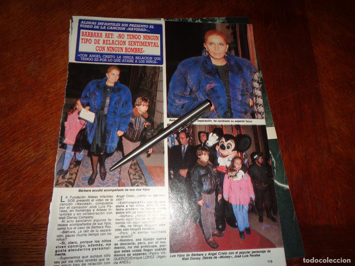Coleccionismo de revista Diez Minutos: RECORTE : BARBARA REY, CON ALDEAS INFANTILES. DIEZ MINUTOS, DCBRE 1988