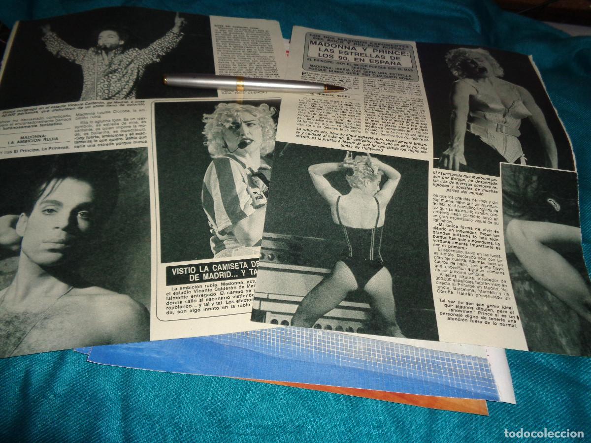 Coleccionismo de revista Diez Minutos: RECORTE : MADONNA Y PRINCE, EN ESPA&Ntilde;A. DIEZ MINUTOS, AGTO 1990