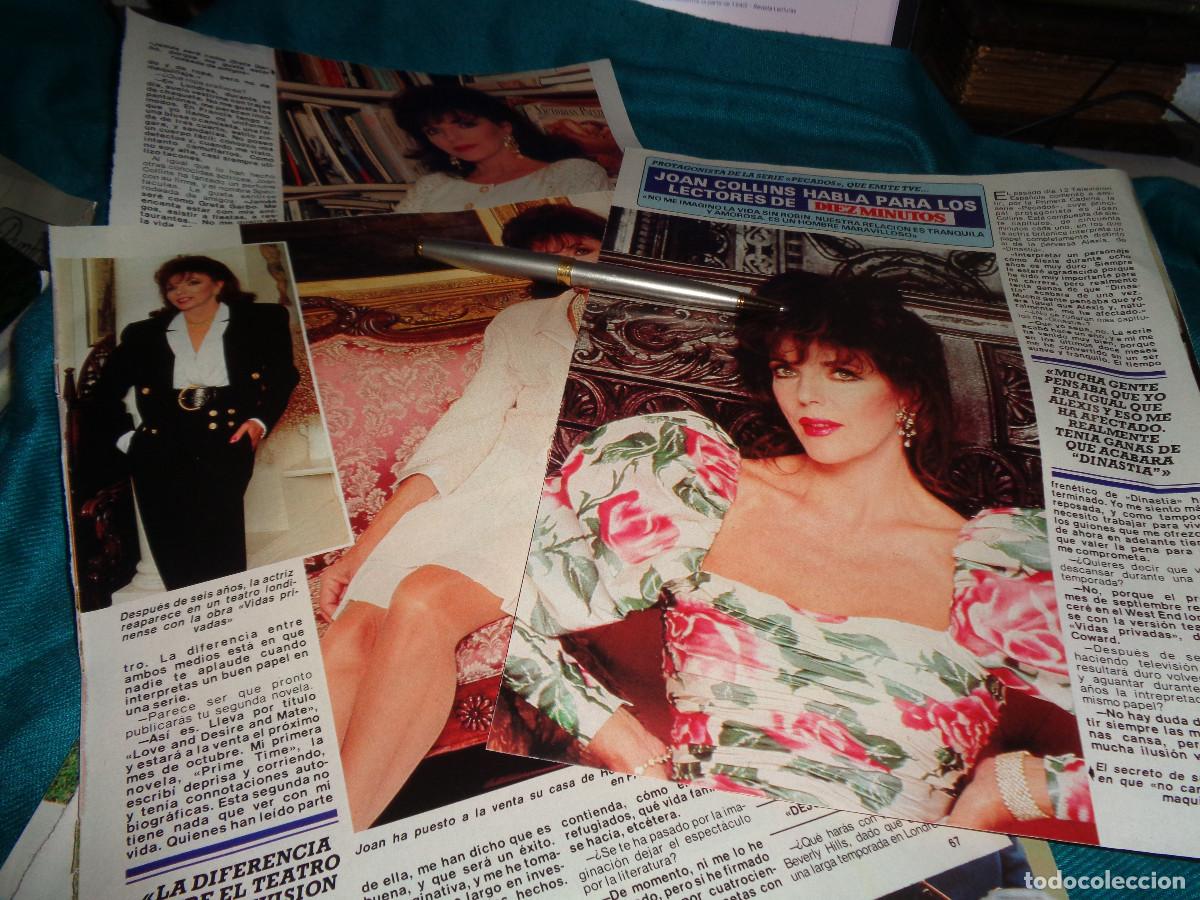Coleccionismo de revista Diez Minutos: RECORTE : ENTREVISTA A JOAN COLLINS. DIEZ MINUTOS, AGTO 1990