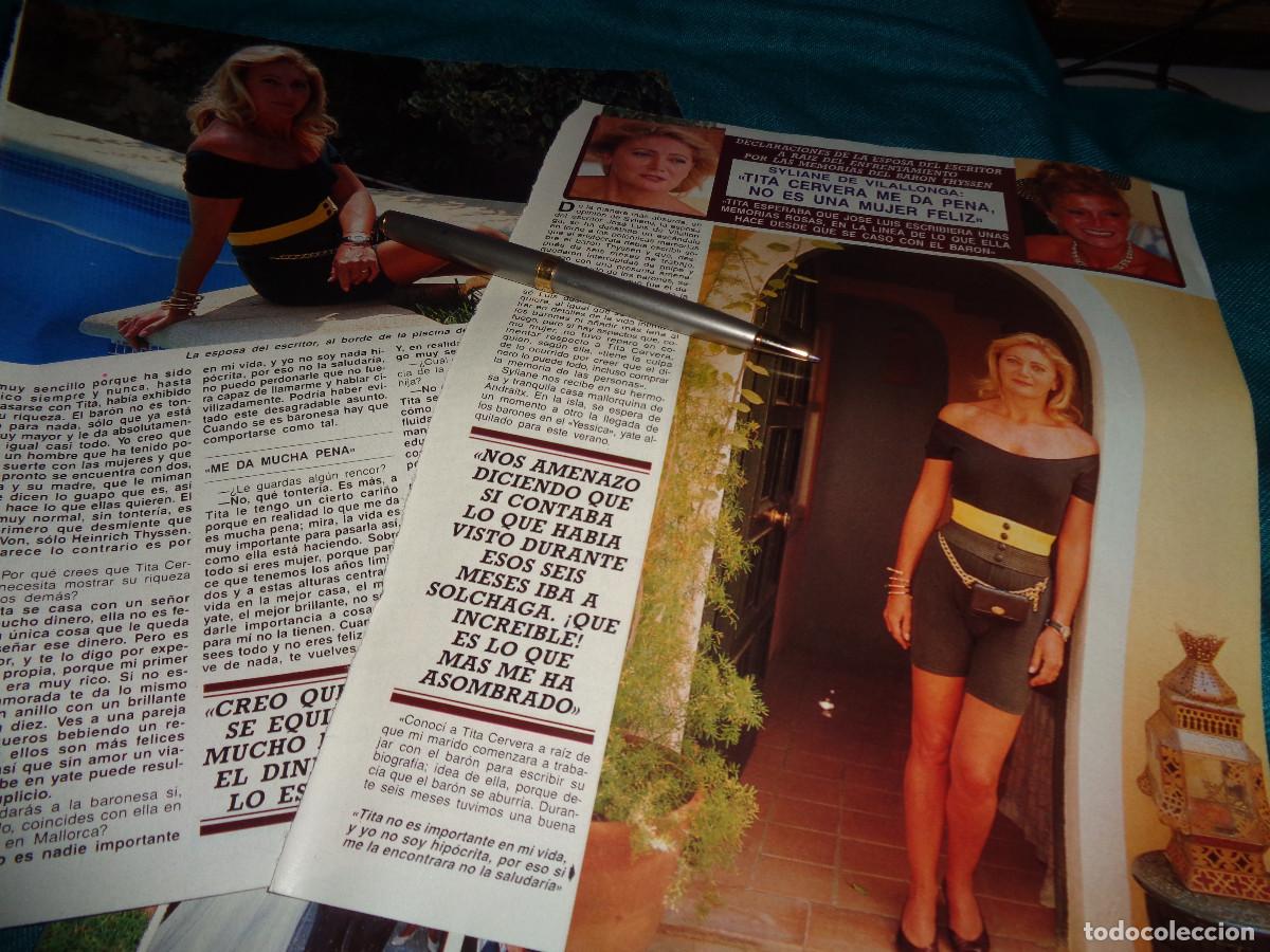 Coleccionismo de revista Diez Minutos: RECORTE : SYLIANE DE VILALLONGA, HABLA DE CARMEN CERVERA. DIEZ MINUTOS, AGTO 1990