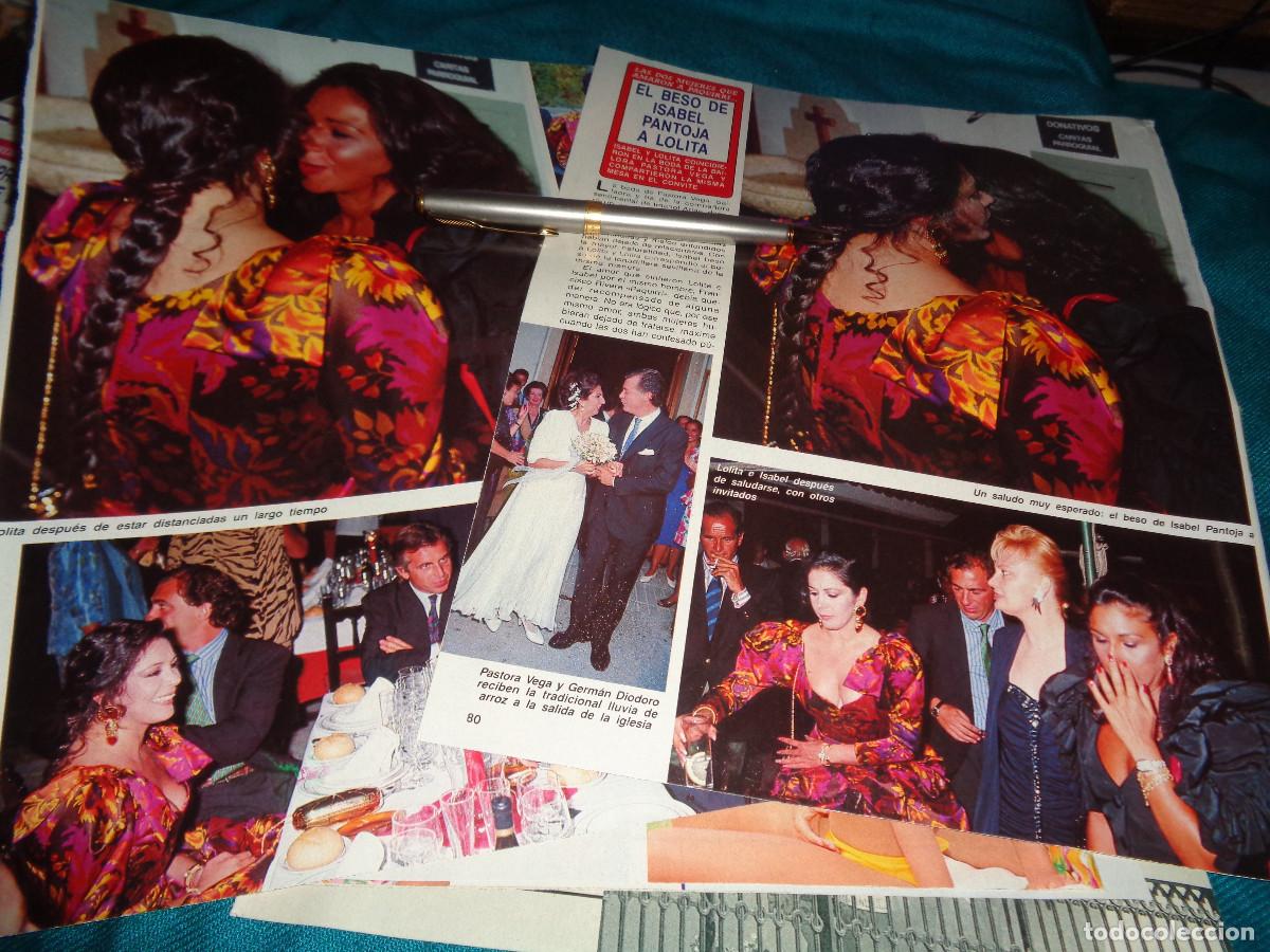 Coleccionismo de revista Diez Minutos: RECORTE : EL BESO DE ISABEL PANTOJA A LOLOITA. DIEZ MINUTOS, AGTO 1990