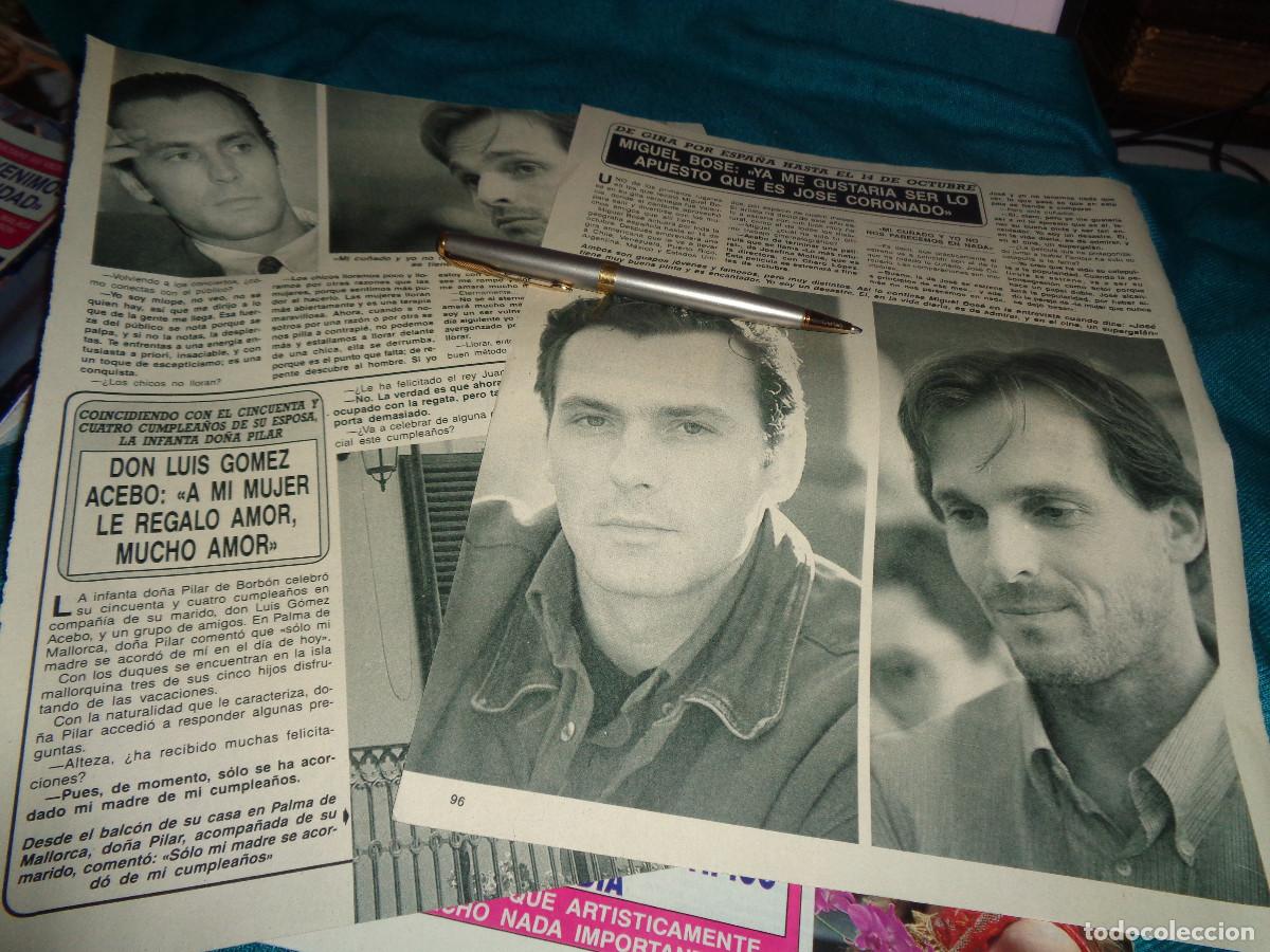 Coleccionismo de revista Diez Minutos: RECORTE : MIGUEL BOSE, GIRA POR ESPA&Ntilde;A. DIEZ MINUTOS, AGTO 1990
