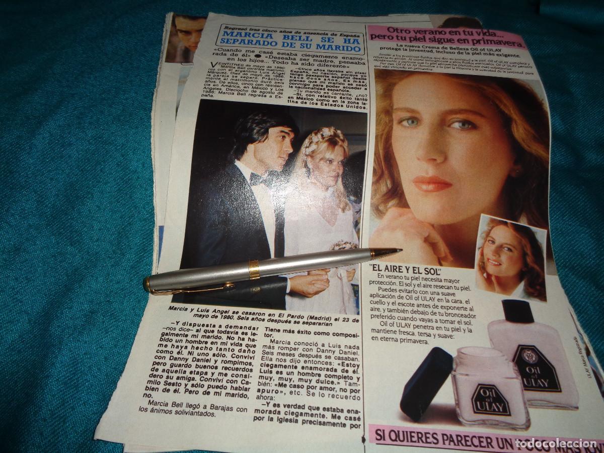 Coleccionismo de revista Diez Minutos: RECORTE : MARCIA BELL, SE HA SEPARADO DE SU MARIDO. DIEZ MINUTOS, SPTBRE 1986