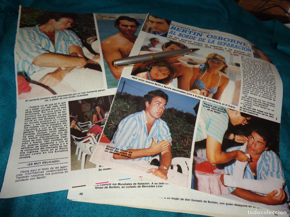 Coleccionismo de revista Diez Minutos: RECORTE : BERTIN OSBORNE, AL BORDE DE LA SEPARACION. DIEZ MINUTOS, SPTBRE 1986