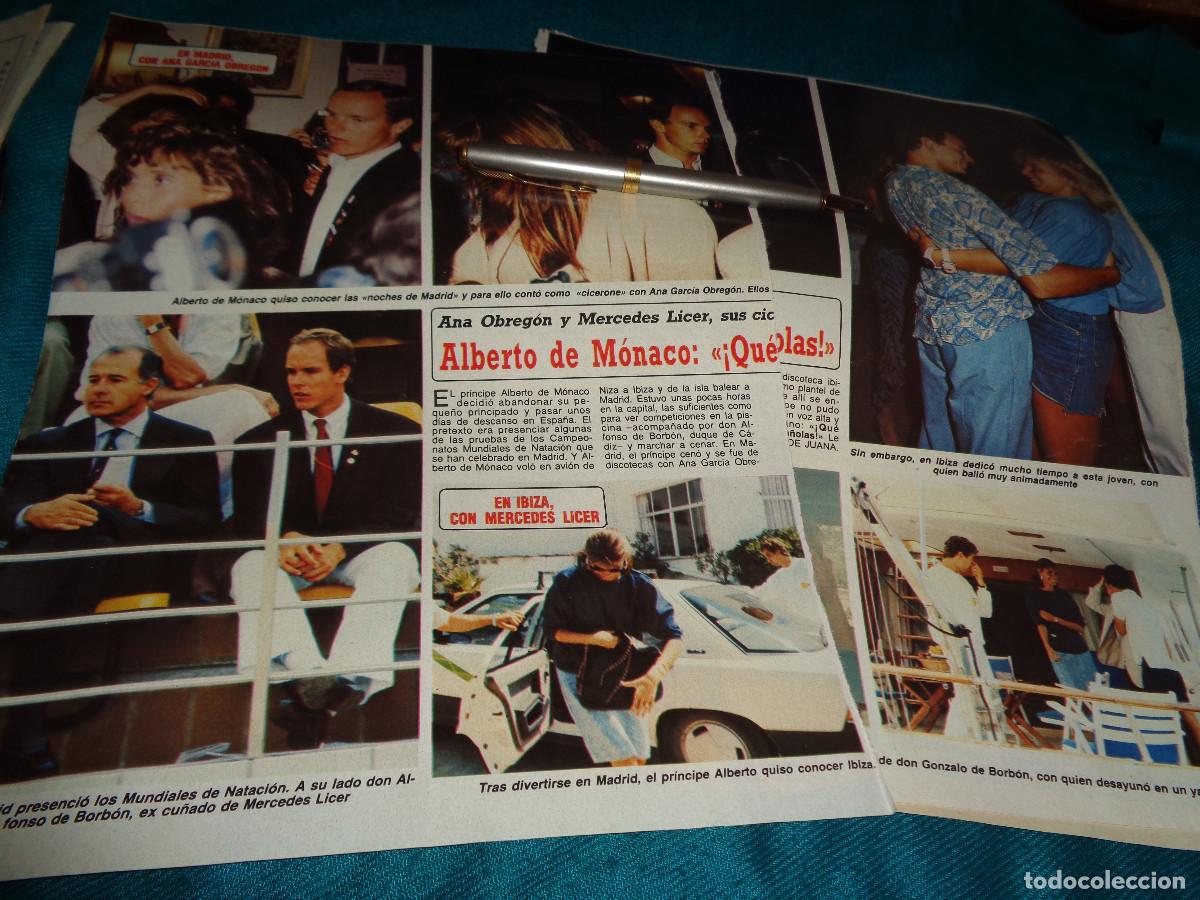 Coleccionismo de revista Diez Minutos: RECORTE : ANA OBREGON Y ALBERTO DE MONACO, EN MADRID. DIEZ MINUTOS, SPTBRE 1986