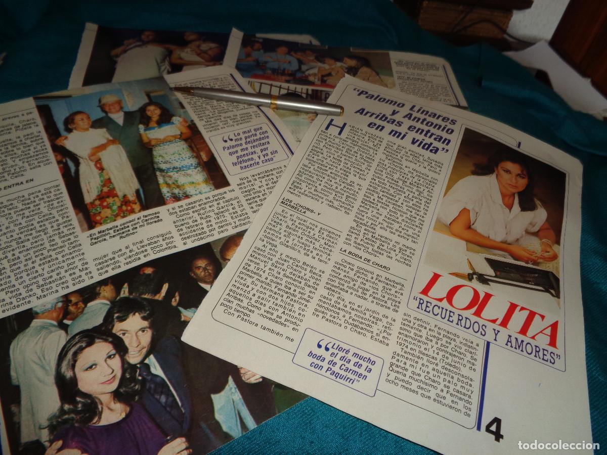 Coleccionismo de revista Diez Minutos: RECORTE : LOLITA : RECUERDOS Y AMORES. CAP. 4. DIEZ MINUTOS, SPTBRE 1986