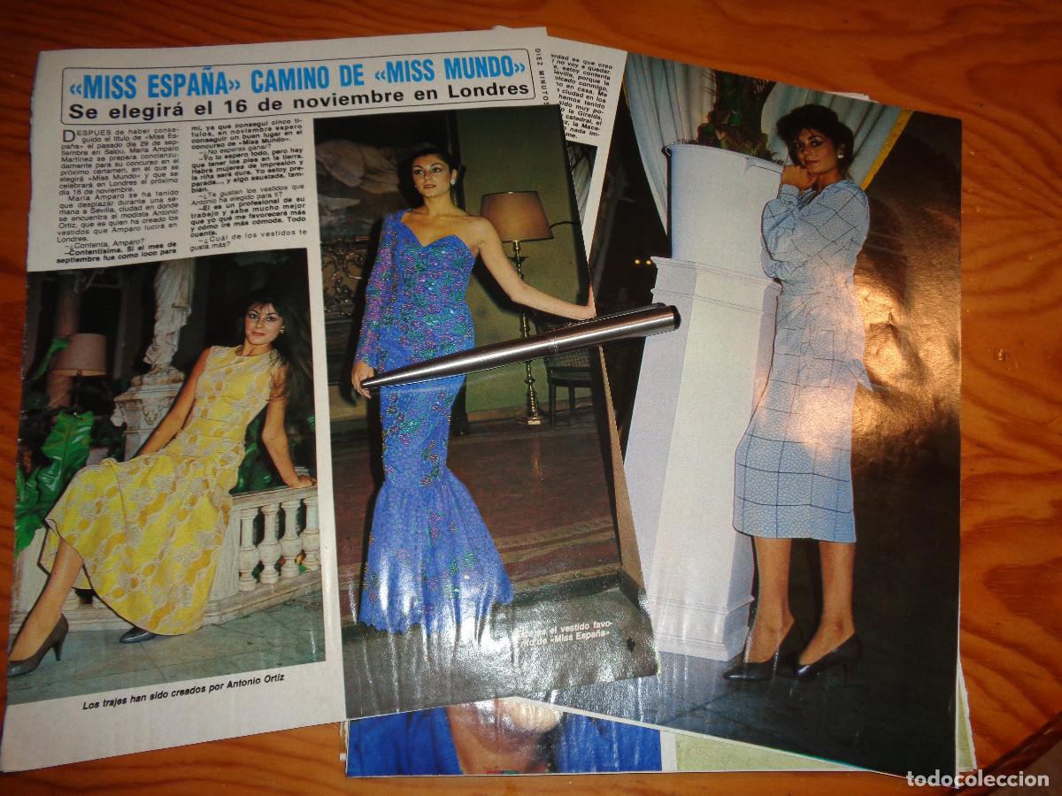 Coleccionismo de revista Diez Minutos: RECORTE : MISS ESPA&Ntilde;A, CAMINO DE MISS MUNDO. MARIA AMPARO MARTINEZ. DIEZ MINUTOS, NVBRE 1985