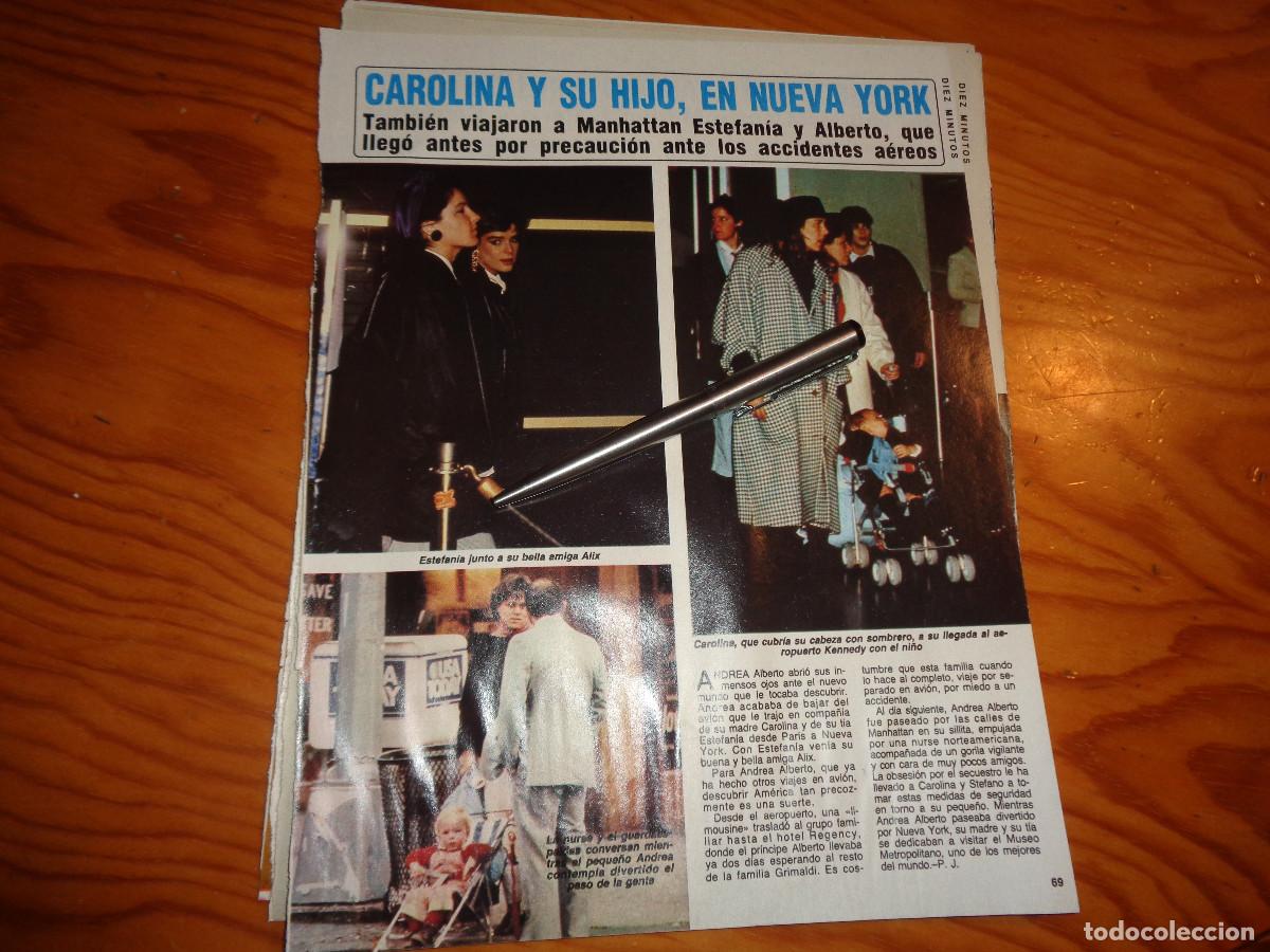 Coleccionismo de revista Diez Minutos: RECORTE : CAROLINA DE MONACO Y SU HIJO EN NUEVA YORK. DIEZ MINUTOS, NVBRE 1985