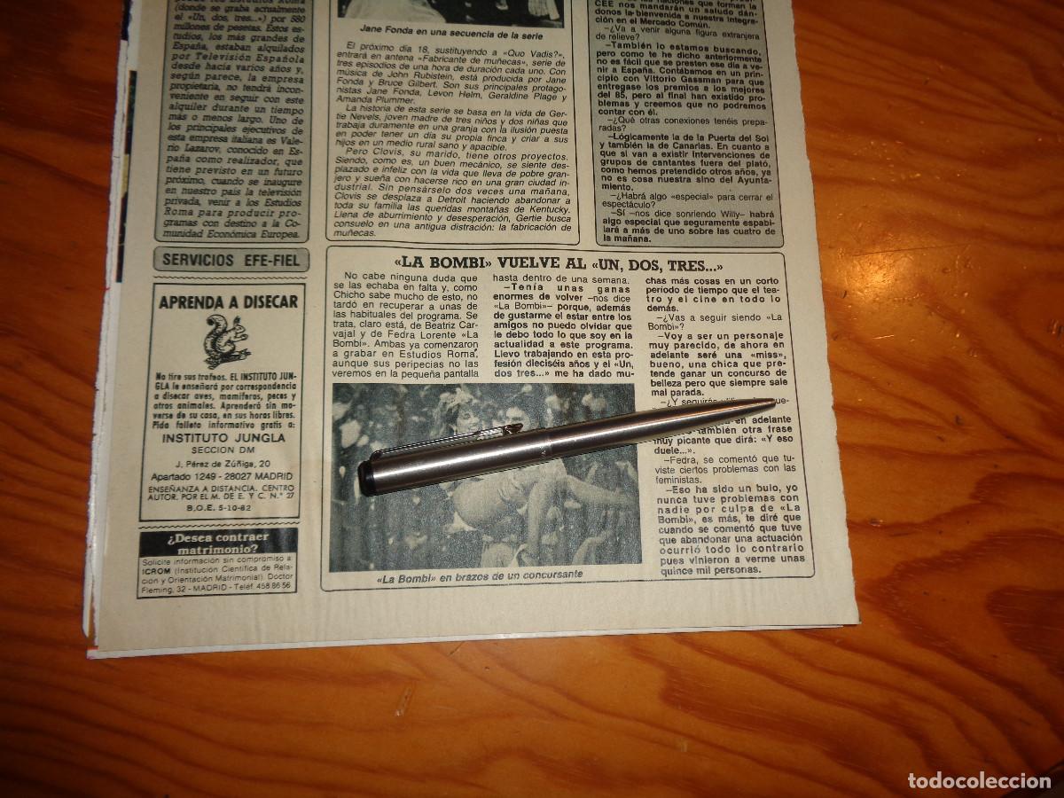 Coleccionismo de revista Diez Minutos: RECORTE : LA BOMBI, VUELVE AL UN, DOS, TRES..... DIEZ MINUTOS, NVBRE 1985