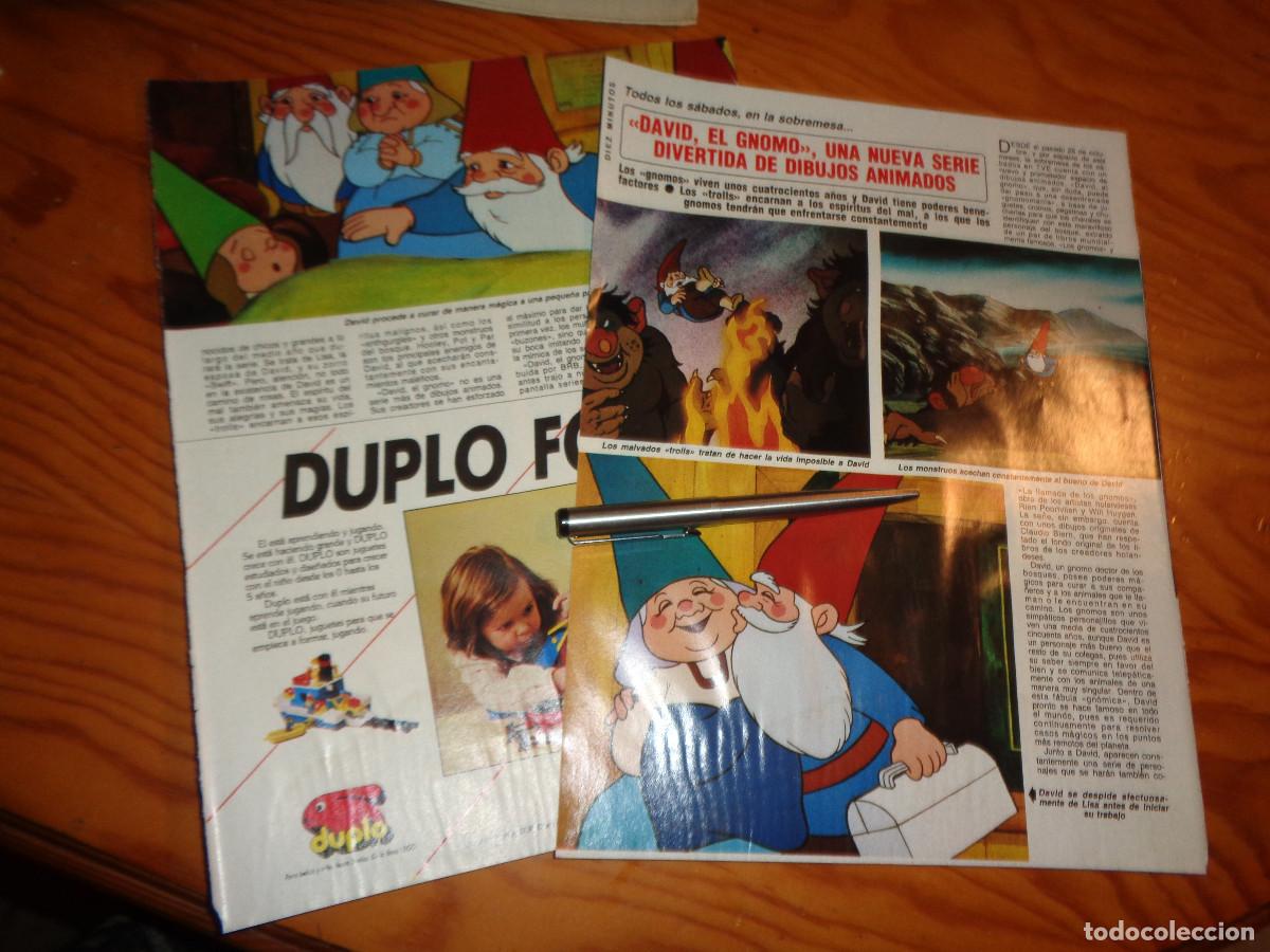 Coleccionismo de revista Diez Minutos: RECORTE : DAVID EL GNOMO, NUEVA SERIE DE DIBUJOS ANIMADOS. DIEZ MINUTOS, NVBRE 1985