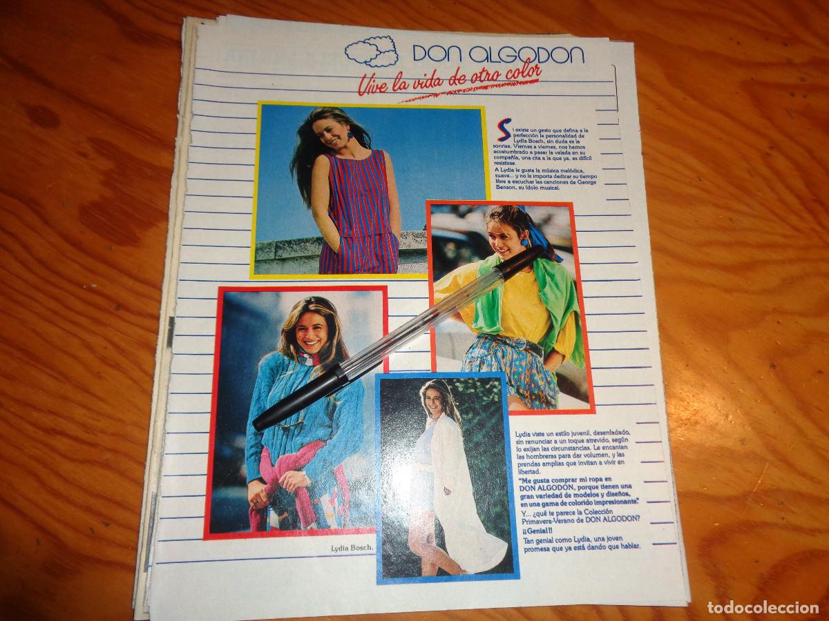 Coleccionismo de revista Diez Minutos: RECORTE : LYDIA BOSCH, PUBLICIDAD DON ALGODON. DIEZ MINUTOS, ABRIL 1986