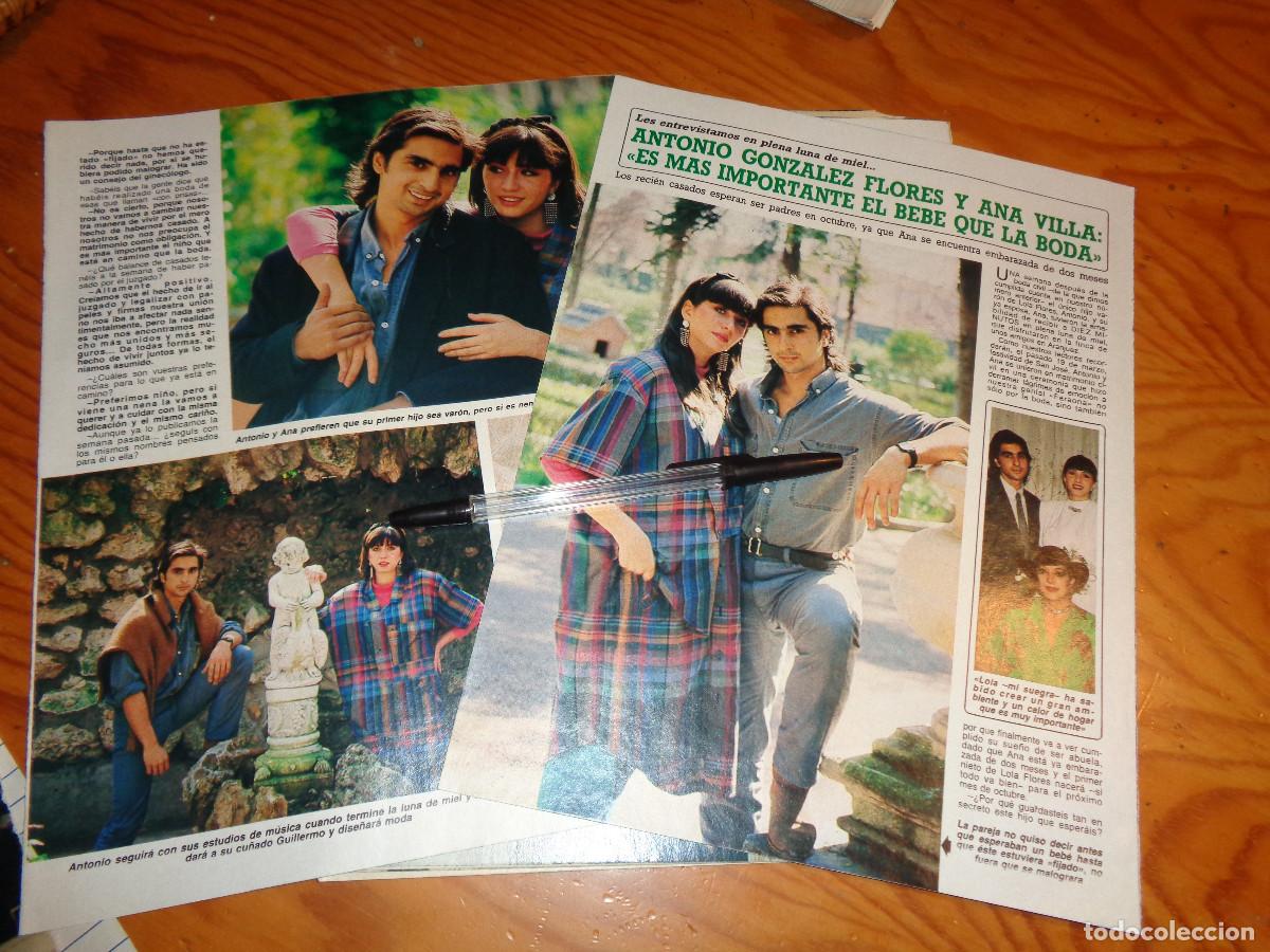 Coleccionismo de revista Diez Minutos: RECORTE : ANTONIO GONZALEZ FLORES Y ANA VILLA, ESPERAN UN HIJO. DIEZ MINUTOS, ABRIL 1986