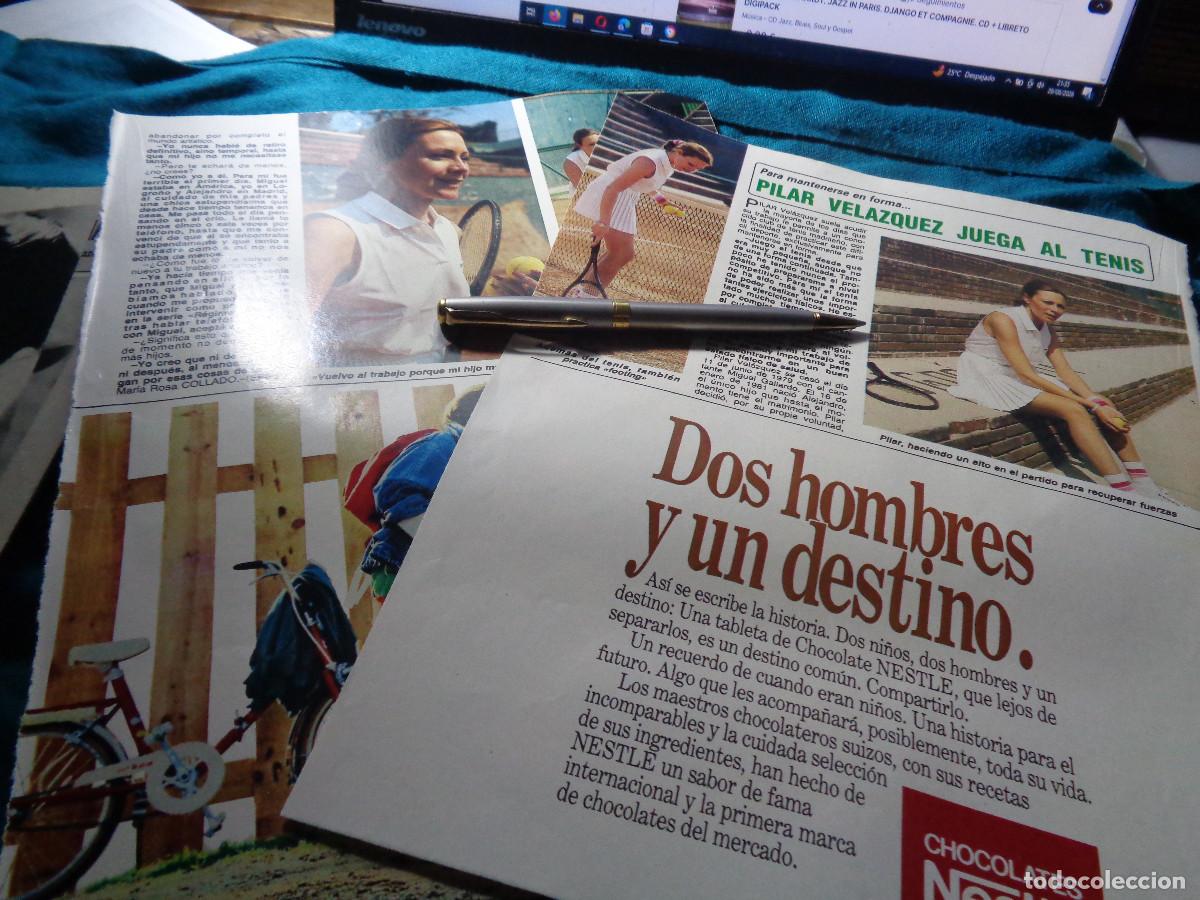 Coleccionismo de revista Diez Minutos: RECORTE : PILAR VELEZQUEZ, JUEGA AL TENIS. DIEZ MINUTOS, ABRIL 1986