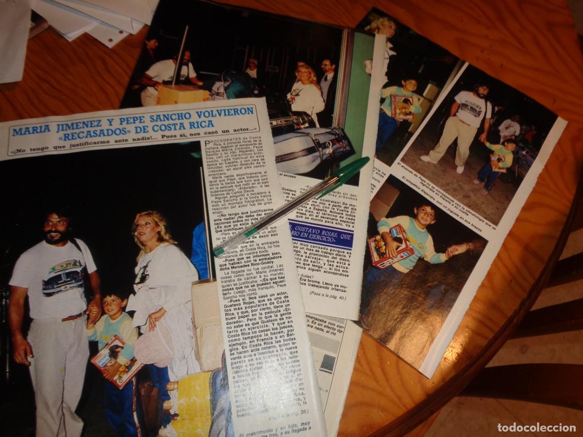 Sammeln von Zeitschriften Diez Minutos: RECORTE : MARIA JIMENEZ Y PEPE SANCHO, VUELVEN RECASADOS DE COSTA RICA. DIEZ MINUTOS, ABRIL 1987