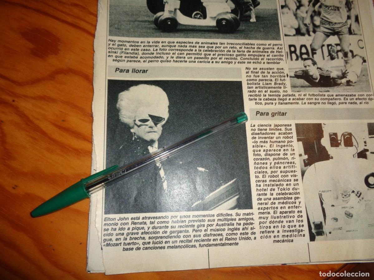 Sammeln von Zeitschriften Diez Minutos: RECORTE : ELTON JOHN. DIEZ MINUTOS, ABRIL 1987