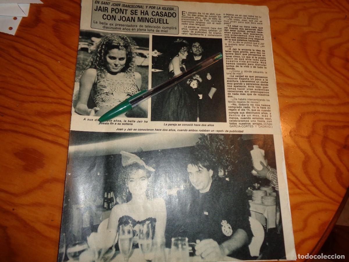 Sammeln von Zeitschriften Diez Minutos: RECORTE : LA PRESENTADORA JAIR, SE HA CASADO. DIEZ MINUTOS, ABRIL 1987