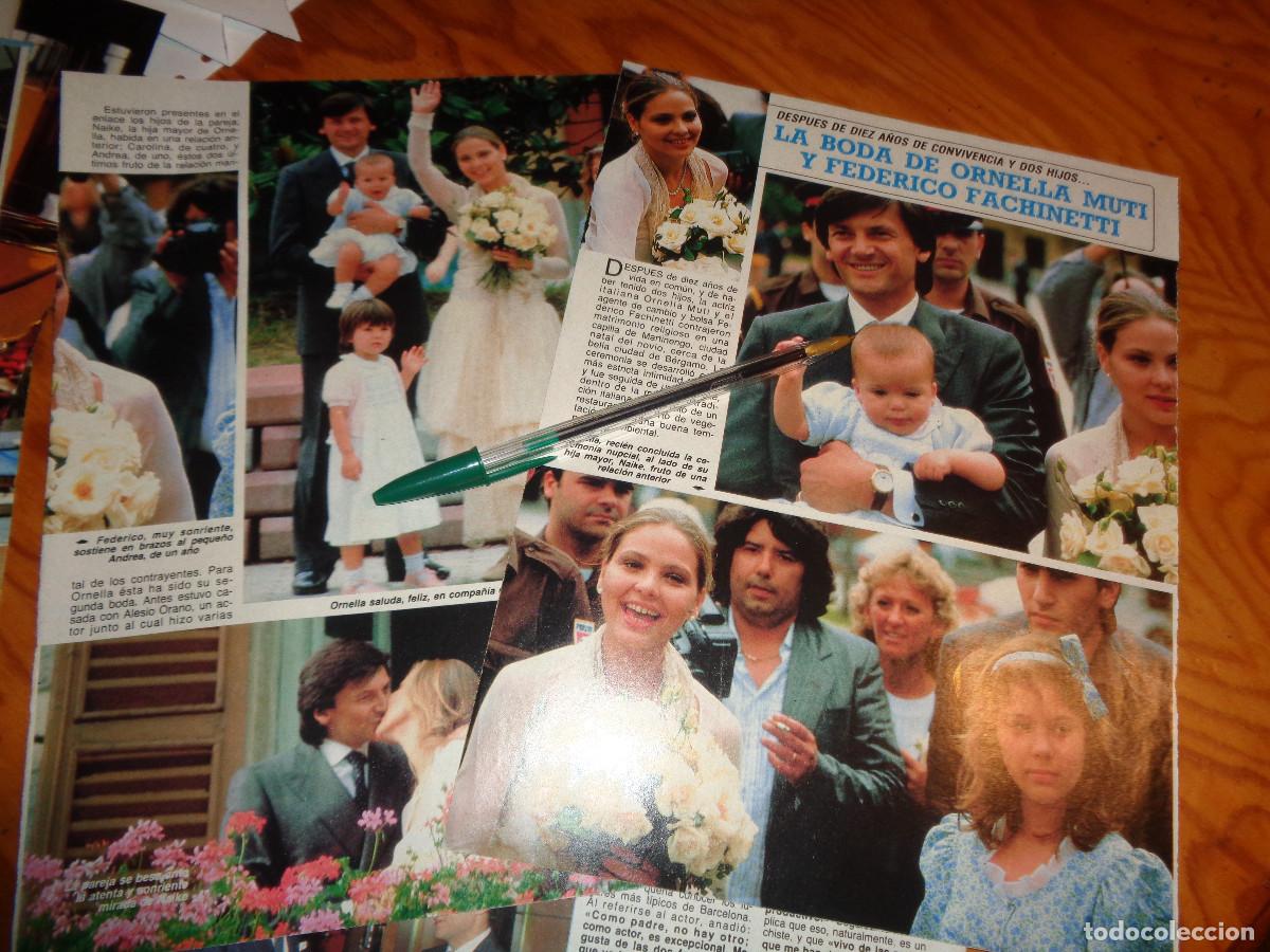 Coleccionismo de revista Diez Minutos: RECORTE : LA BODA DE ORNELLA MUTI Y FEDERICO FACHNTT. DIEZ MINUTOS, JULIO 1988