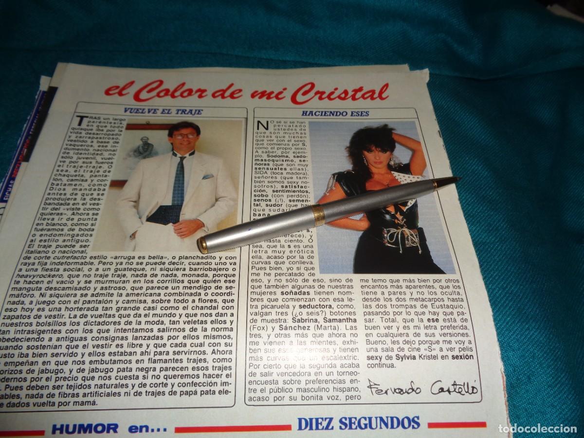 Coleccionismo de revista Diez Minutos: RECORTE : SABRINA. DIEZ MINUTOS, JULIO 1988