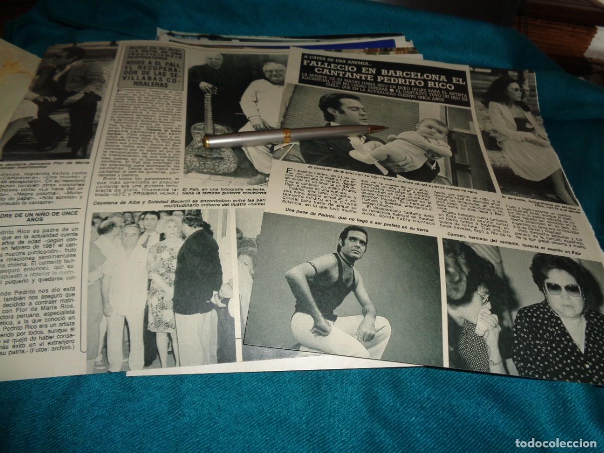Coleccionismo de revista Diez Minutos: RECORTE : MUERE EL CANTANTE PEDRITO RICO. DIEZ MINUTOS, JULIO 1988