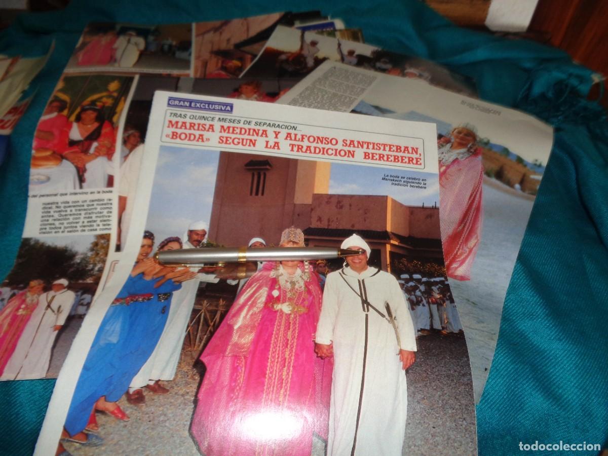 Coleccionismo de revista Diez Minutos: RECORTE : MARISA MEDINA Y ALFONSO SANTISTEBAN ,BODA BEREBERE. DIEZ MINUTOS, JULIO 1988