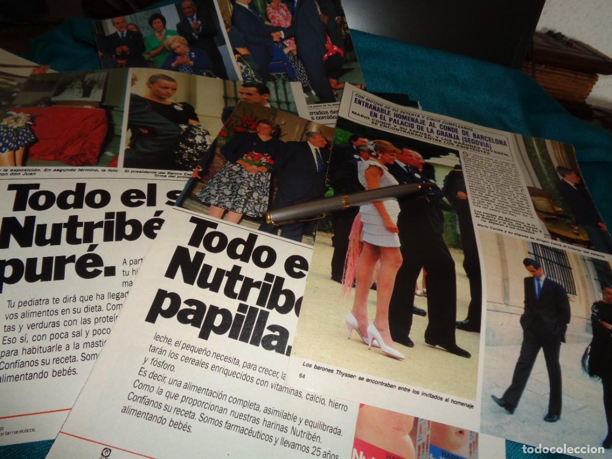 Coleccionismo de revista Diez Minutos: RECORTE : CARMEN CERVERA EN HOMENAJE AL CONDE DE BARCELONA. DIEZ MINUTOS, JULIO 1988