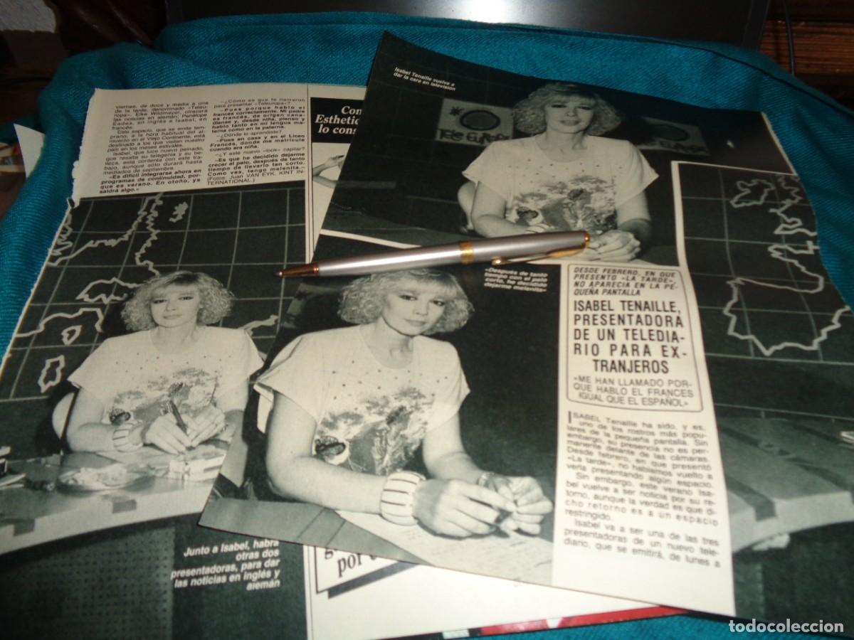 Coleccionismo de revista Diez Minutos: RECORTE : ISABEL TENAILLE. DIEZ MINUTOS, JULIO 1988