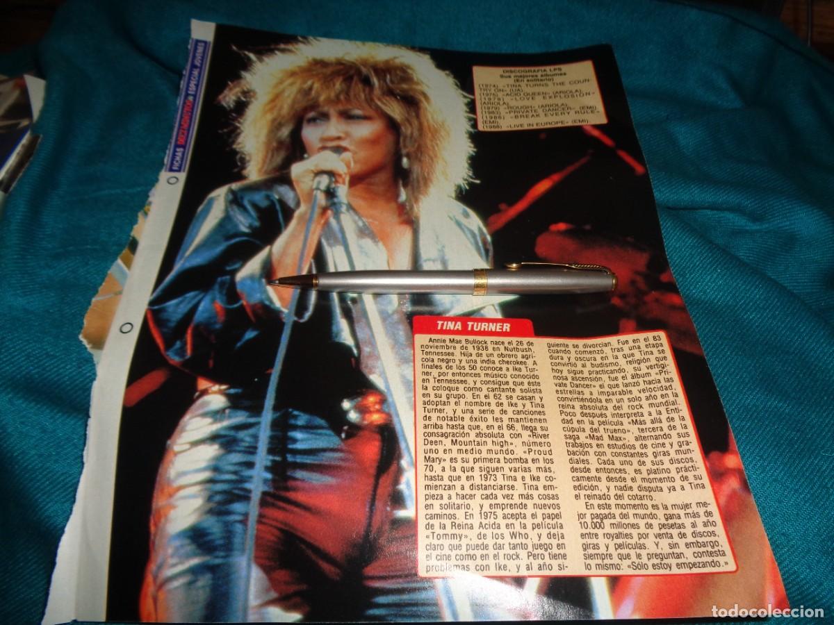 Coleccionismo de revista Diez Minutos: RECORTE : TINA TURNER : FICHA TECNICA. DIEZ MINUTOS, JULIO 1988