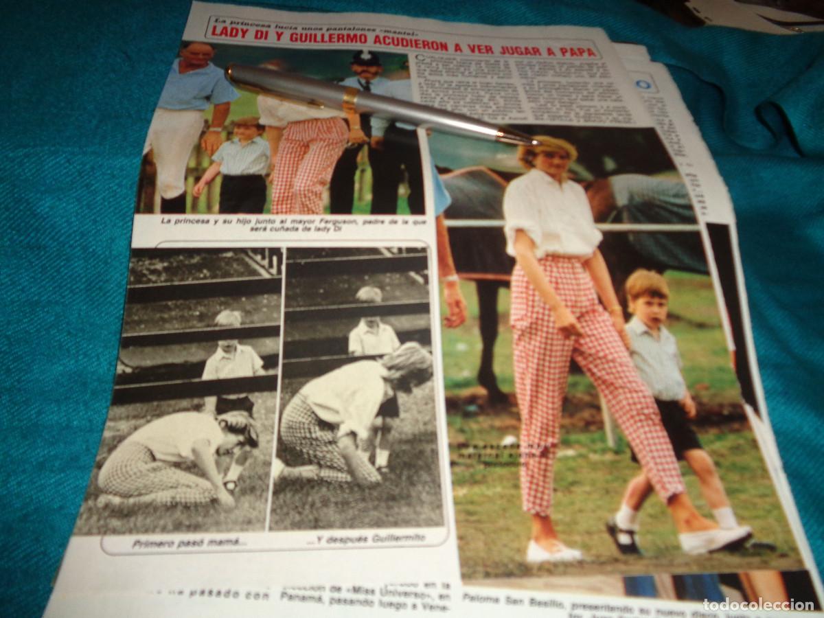 Collection Magazine Diez Minutos: RECORTE : LADY DI Y GUILLERMO, ACUDEN A VER JUGAR A PAPA. DIEZ MINUTOS, JULIO 1986