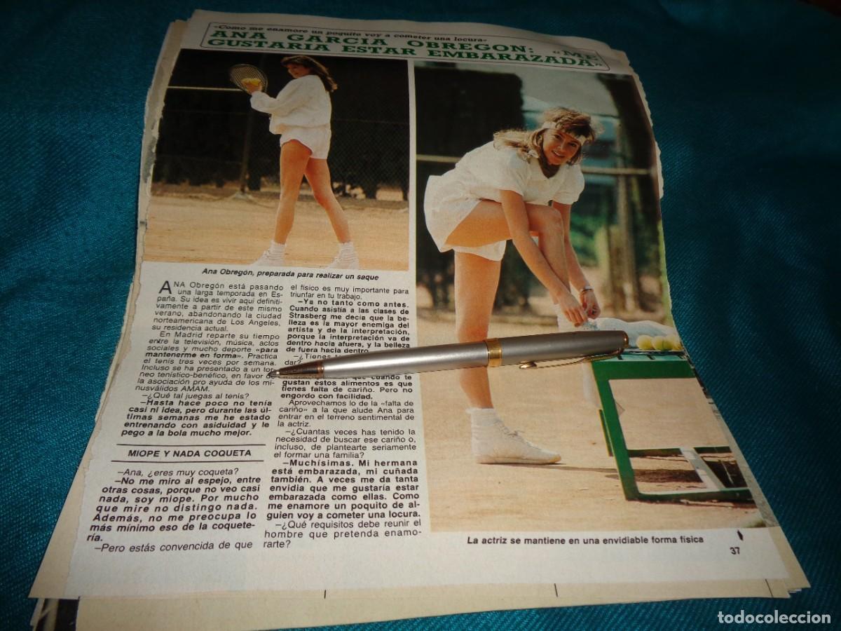 Coleccionismo de revista Diez Minutos: RECORTE : ANA OBREGON, QUIERE TENER UN HIJO. DIEZ MINUTOS, JUNIO 1986