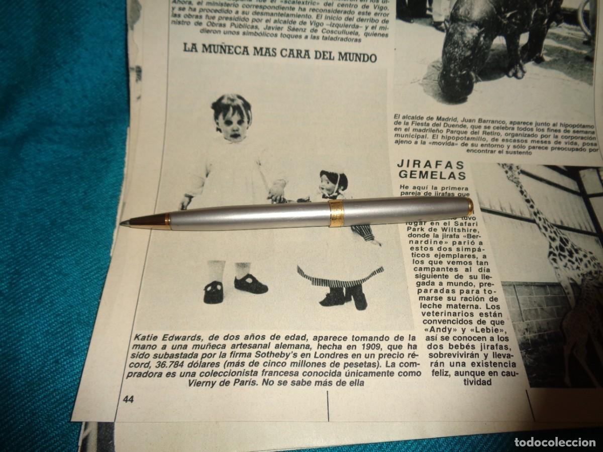 Coleccionismo de revista Diez Minutos: RECORTE : LA MU&Ntilde;ECA MAS CARA DEL MUNDO. DIEZ MINUTOS, JUNIO 1986