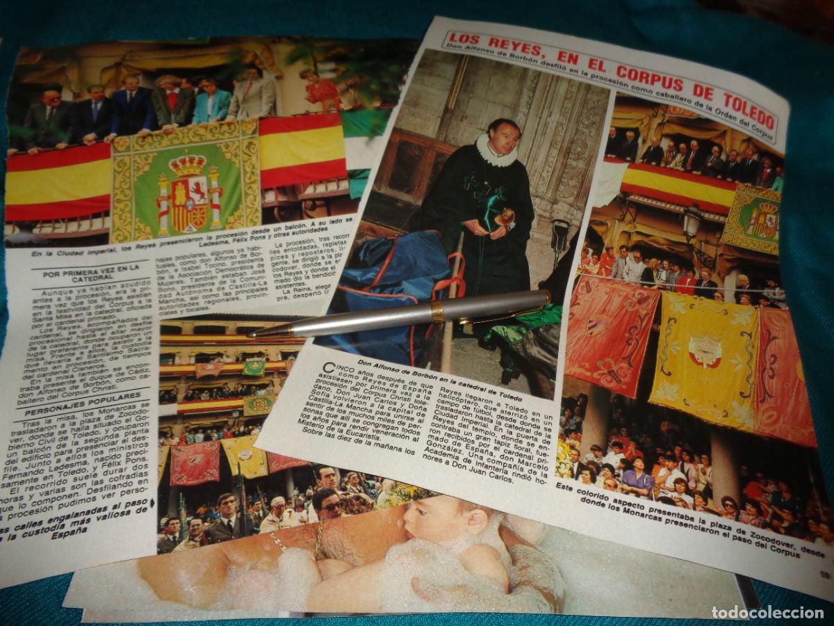 Coleccionismo de revista Diez Minutos: RECORTE : LOS REYES Y ALFONSO DE BORBON, EN EL CORPUS DE TOLEDO. DIEZ MINUTOS, JUNIO 1986