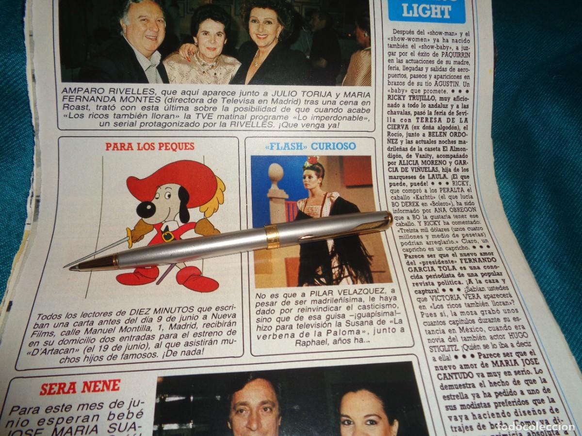 Coleccionismo de revista Diez Minutos: RECORTE : PILAR VELAZQUEZ, SUSANA, EN LA VERBENA DE LA PALOMA. DIEZ MINUTOS, JUNIO 1986