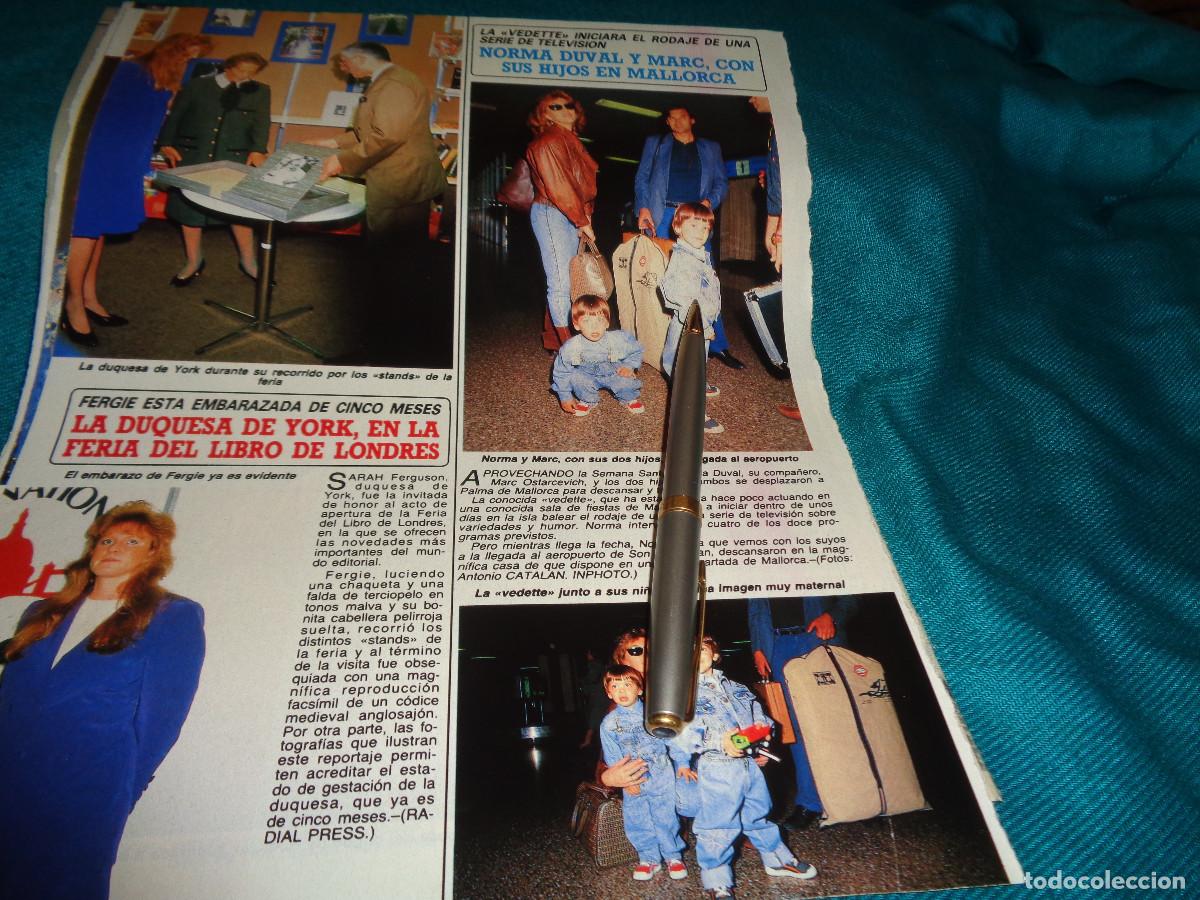 Sammeln von Zeitschriften Diez Minutos: RECORTE : NORMA DUVAL, CON SUS HIJOS EN MALLORCA. DIEZ MINUTOS, ABRIL 1988