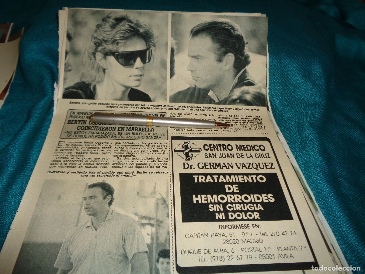 Coleccionismo de revista Diez Minutos: RECORTE : BERTIN OSBORNE Y SANDRA, COINCIDEN EN MARBELLA. DIEZ MINUTOS, ABRIL 1988