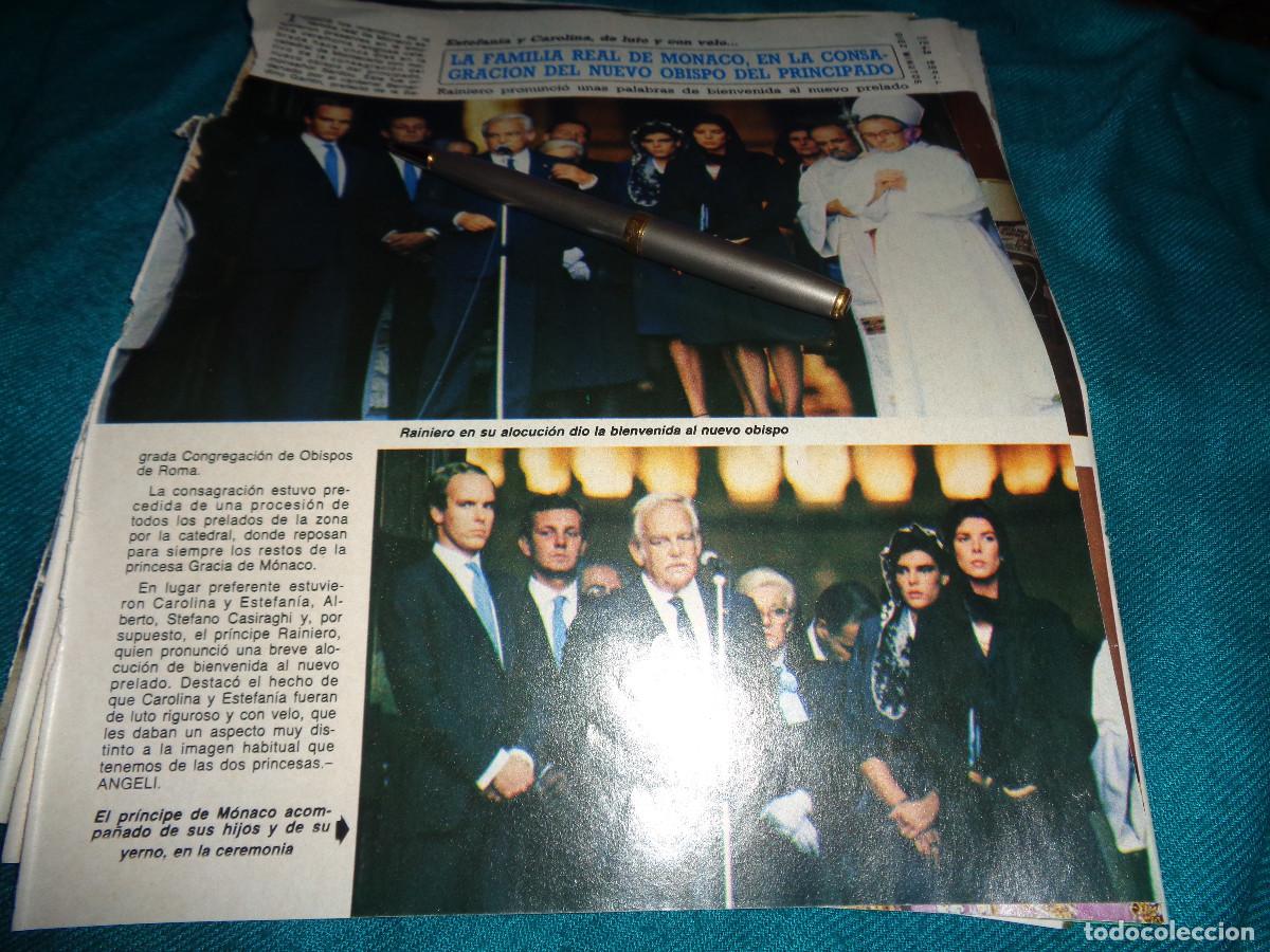 Coleccionismo de revista Diez Minutos: RECORTE : LA FAMILIA REAL DE MONACO, EN CONSAGRACION OBISPO PRINCIPADO. DIEZ MINUTOS, OCTBRE 1985