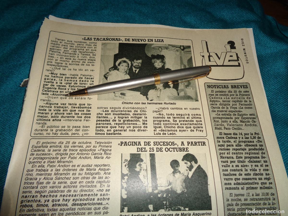 Coleccionismo de revista Diez Minutos: RECORTE : LAS TACA&Ntilde;ONAS, DE NUEVO EN LIZA EN EL UN, DOS, TRES..... DIEZ MINUTOS, OCTBRE 1985