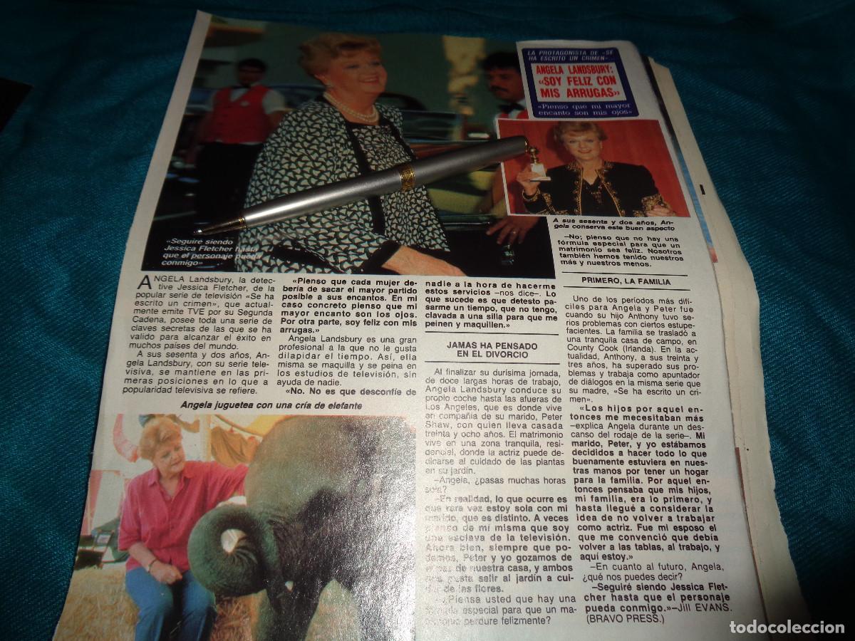 Coleccionismo de revista Diez Minutos: RECORTE : ANGELA LANDSBURY, FELIZ CON SUS ARRUGAS. DIEZ MINUTOS, OCTBRE 1988