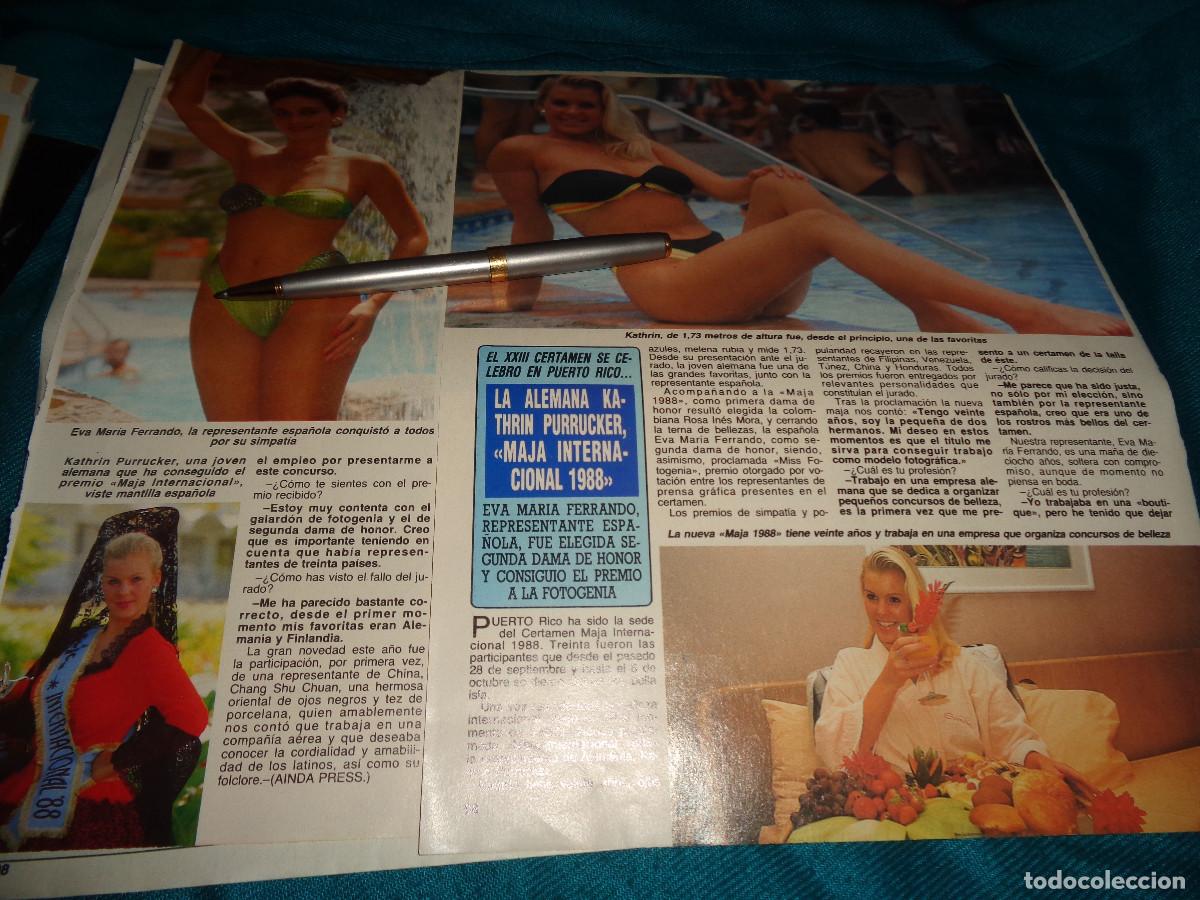 Coleccionismo de revista Diez Minutos: RECORTE : LA ALEMANA KATHRIN PURRUCKER, MAJA INTERNACIONAL 1988. DIEZ MINUTOS, OCTBRE 1988
