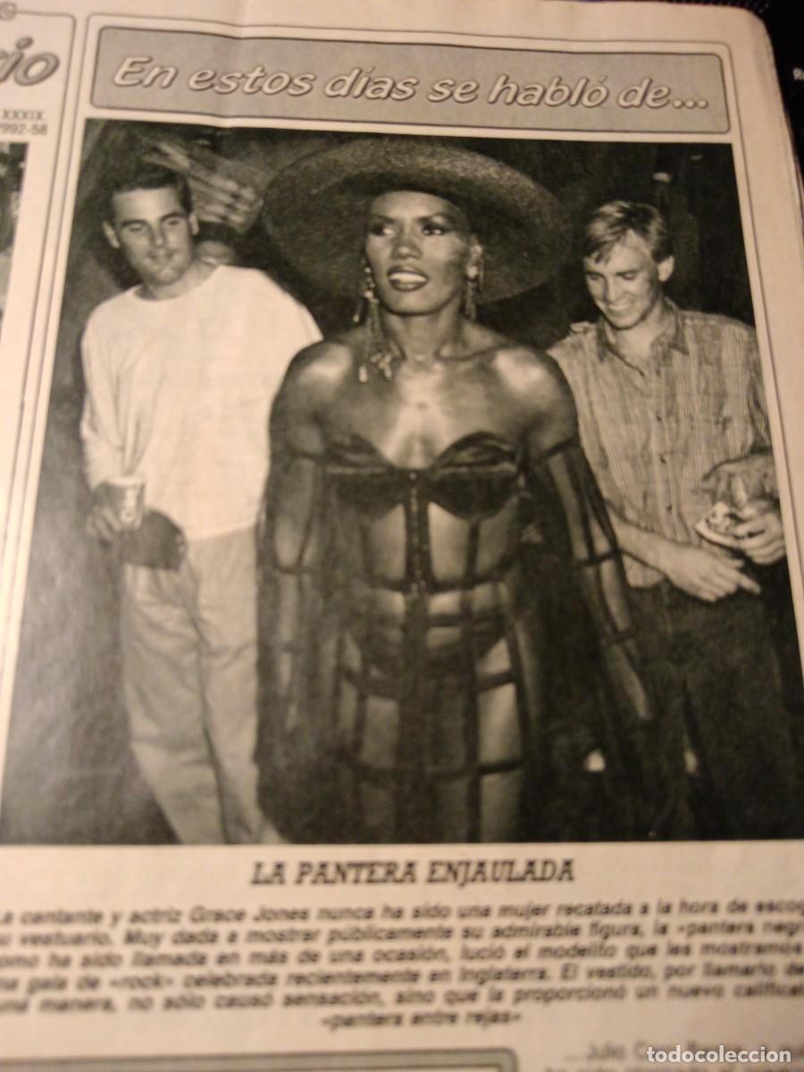 Coleccionismo de revista Diez Minutos: Grace Jones. Recorte revista
