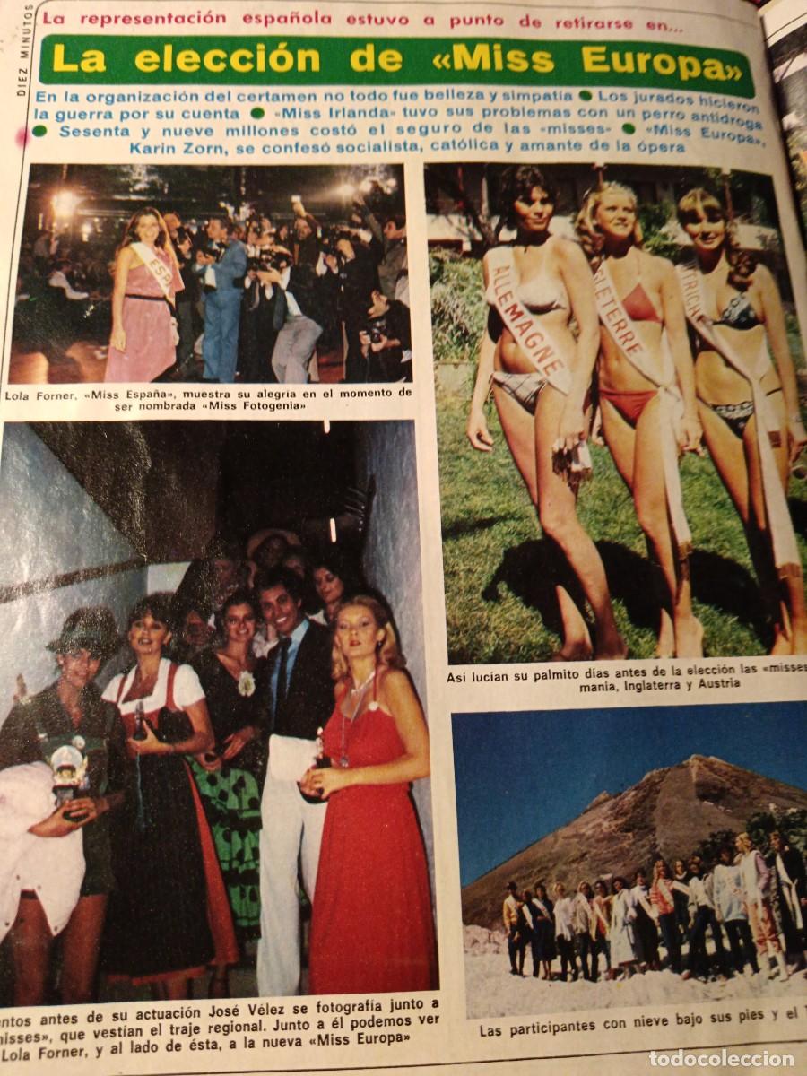 Coleccionismo de revista Diez Minutos: Miss Europa. Recorte revista