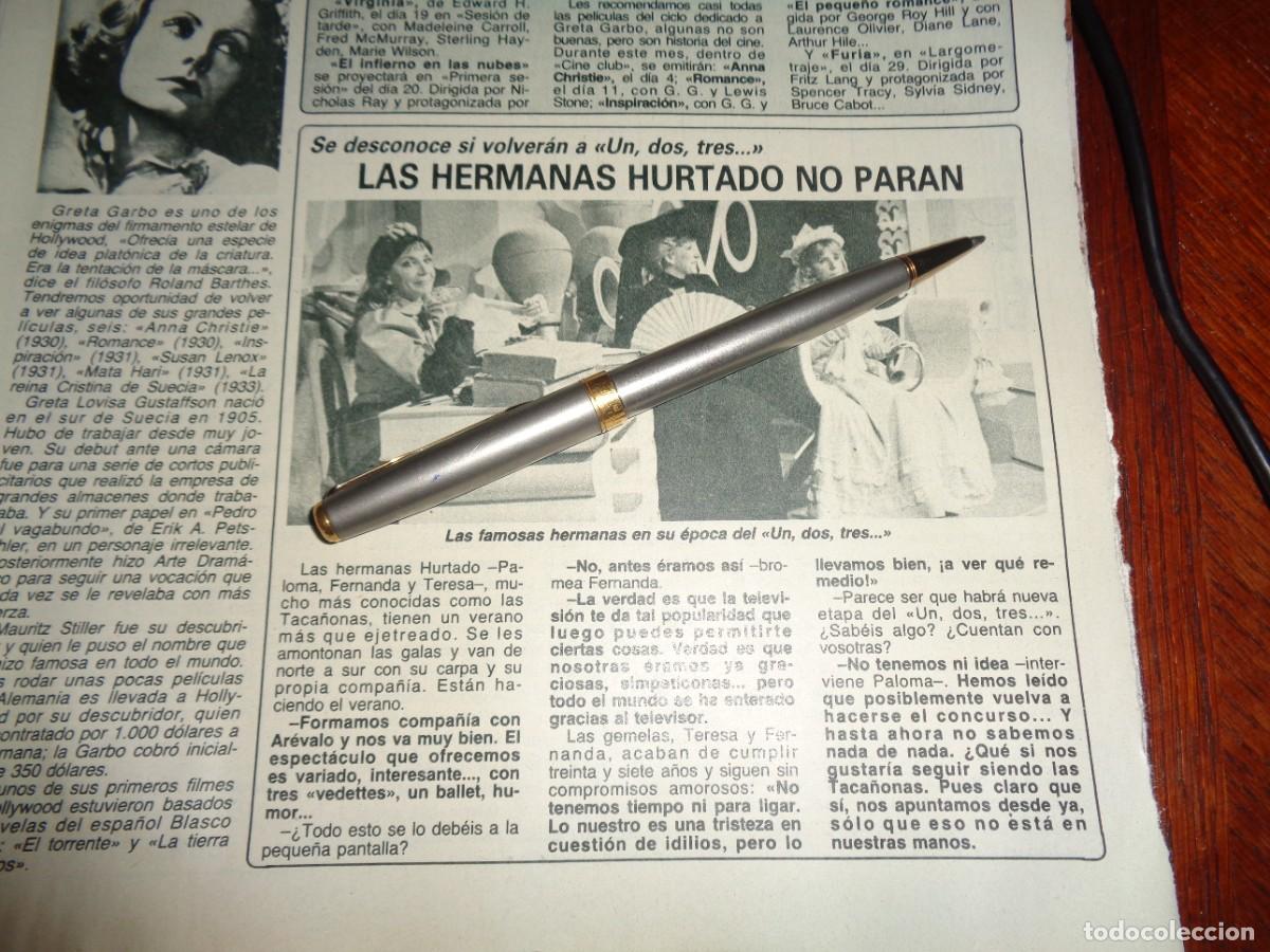 Coleccionismo de revista Diez Minutos: RECORTE : LAS HERMANAS HURTADO, SE DESCONOCE SI VUELVEN AL UN, DOS, TRES....DIEZ MINUTOS, SPTM 1986