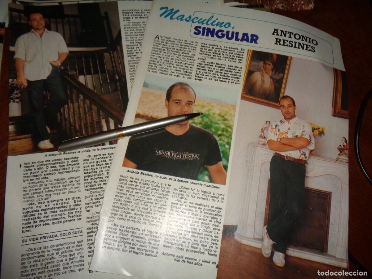Coleccionismo de revista Diez Minutos: RECORTE : ENTREVISTA A ANTONIO RESINES. DIEZ MINUTOS, SPTM 1986