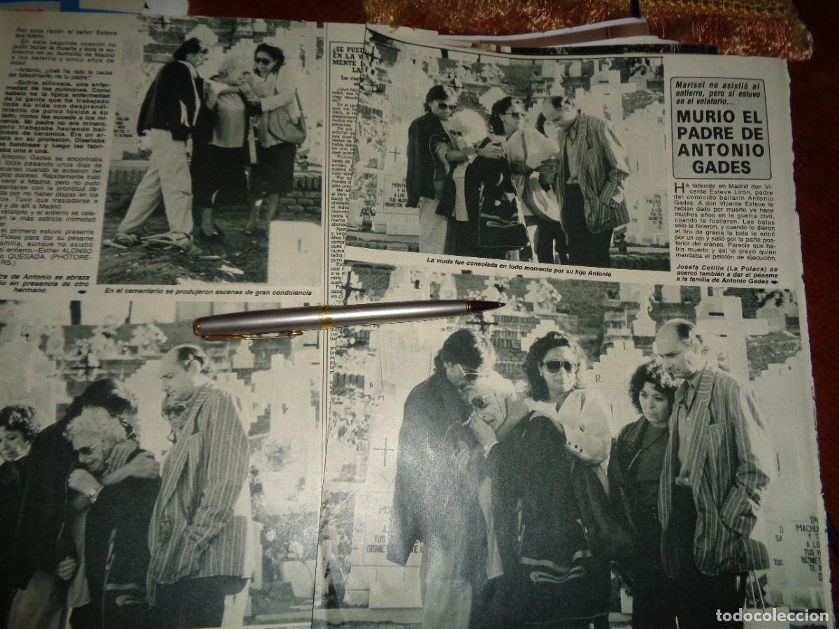 Coleccionismo de revista Diez Minutos: RECORTE : MUERE EL PADRE DE ANTONIO GADES. DIEZ MINUTOS, SPTM 1986