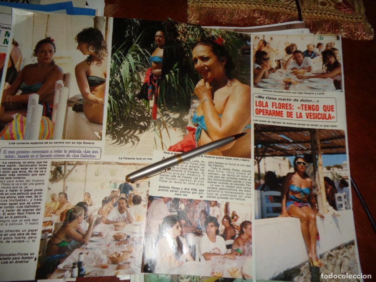 Coleccionismo de revista Diez Minutos: RECORTE : LOLA FLORES, SE OPERA DE VESICULA. DIEZ MINUTOS, SPTM 1986