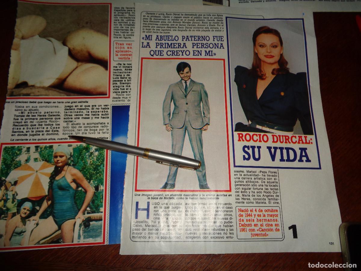 Coleccionismo de revista Diez Minutos: RECORTE : ROCIO DURCAL, SU VIDA. CAP. 1. DIEZ MINUTOS, NVBRE 1987