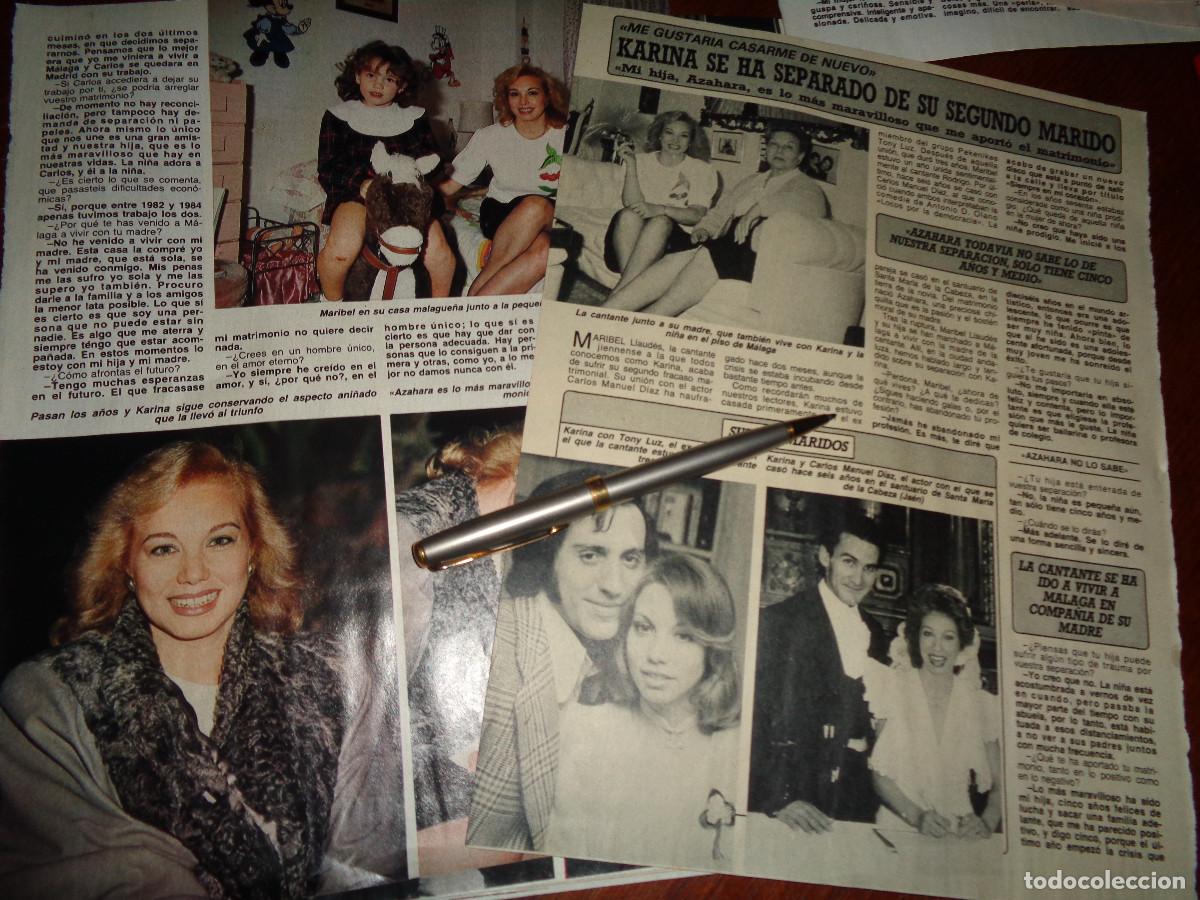 Coleccionismo de revista Diez Minutos: RECORTE : KARINA SE SEPARA DE SU 2&ordm; MARIDO. DIEZ MINUTOS, NVBRE 1987