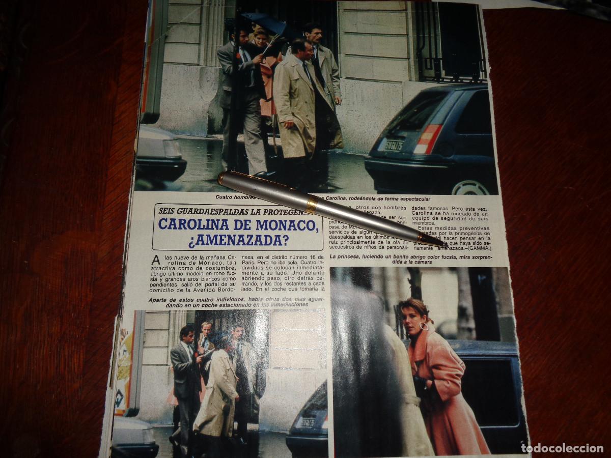 Coleccionismo de revista Diez Minutos: RECORTE : CAROLINA DE MONACO, &iquest; AMENAZADA?. DIEZ MINUTOS, NVBRE 1987