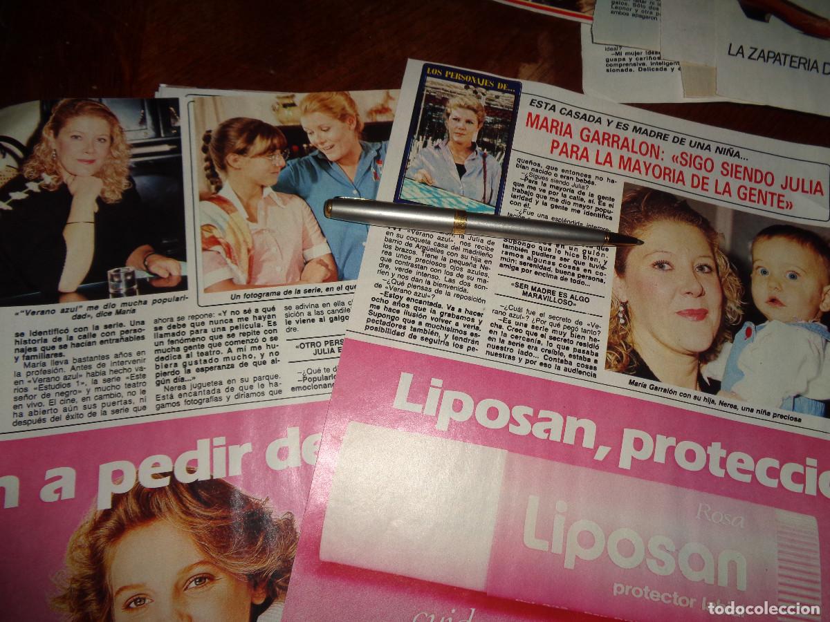 Coleccionismo de revista Diez Minutos: RECORTE : MARIA GARRALON ( VERANO AZUL) SIGUE SIENDO JULIA PARA LA MAYORIA. DIEZ MINUTOS, NVBRE 1987