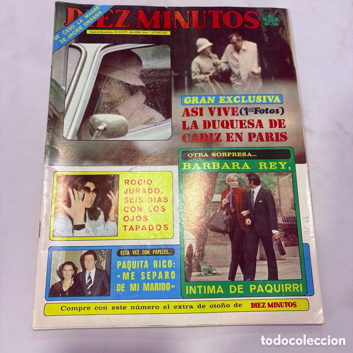 Coleccionismo de revista Diez Minutos: revista diez minutos n&ordm; 1472 poster BARBARA CARRERA