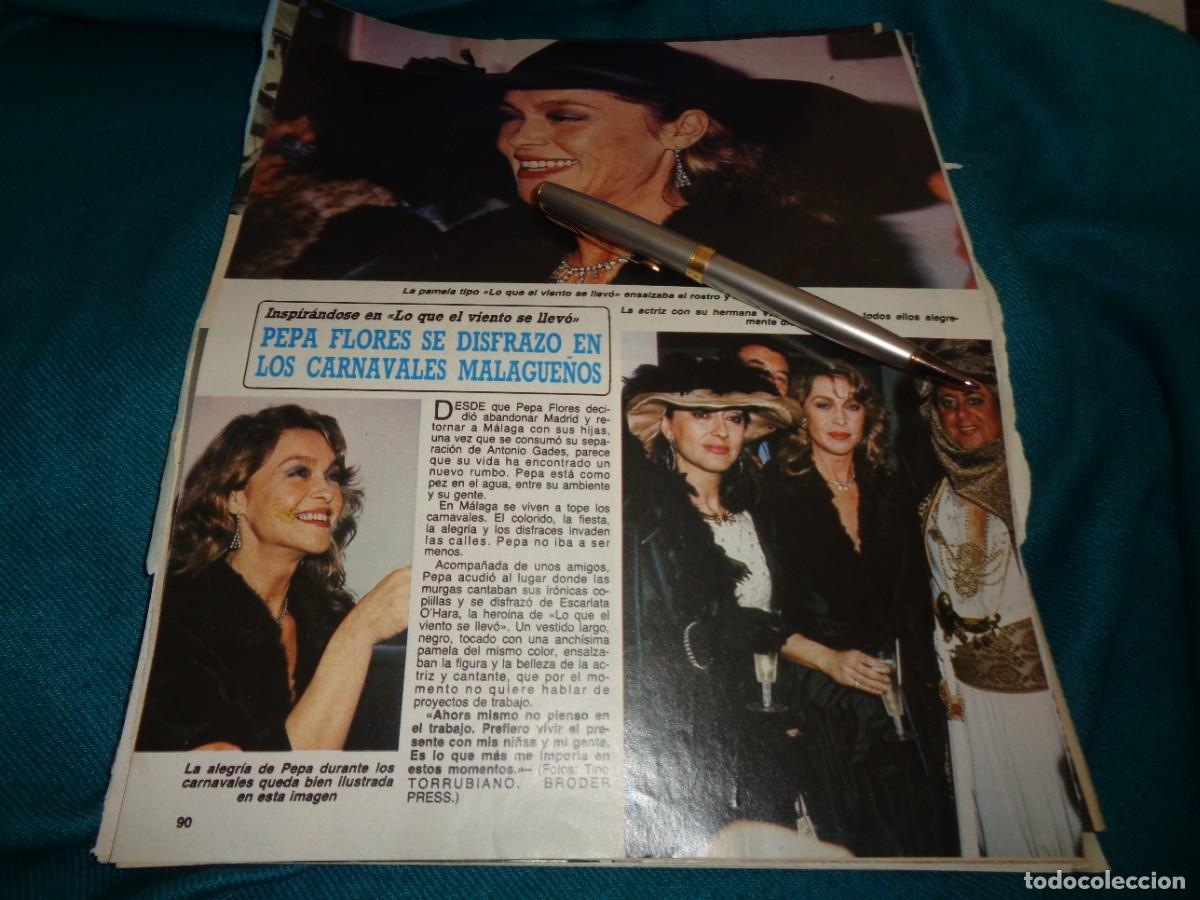 Coleccionismo de revista Diez Minutos: RECORTE : PEPA FLORES, MARISOL, SE DISFRAZO EN LOS CARNAVALES. DIEZ MINUTOS, MARZO 1987